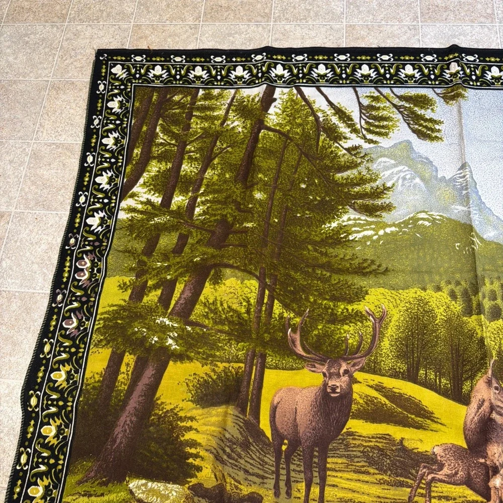 56 X 39 ROC Deer Wall Tapestry 100% Cotton Made in Turkey, Hunting Outdoorsy